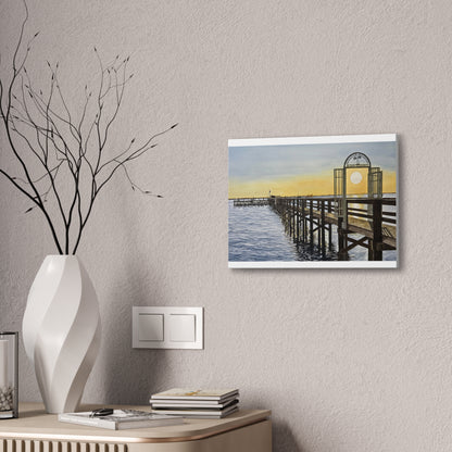 Boat Dock Sunrise- Canvas Painting