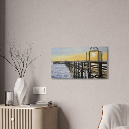 Boat Dock Sunrise- Canvas Painting