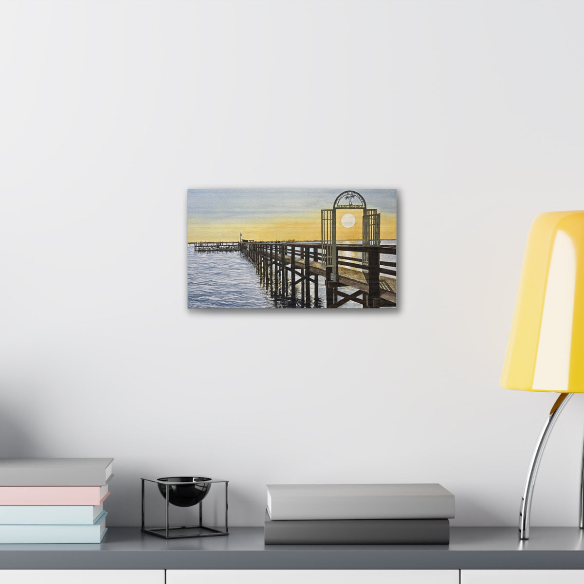 Boat Dock Sunrise- Canvas Painting