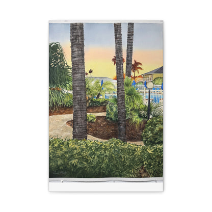 Tropical Poolside Canvas Wall Art