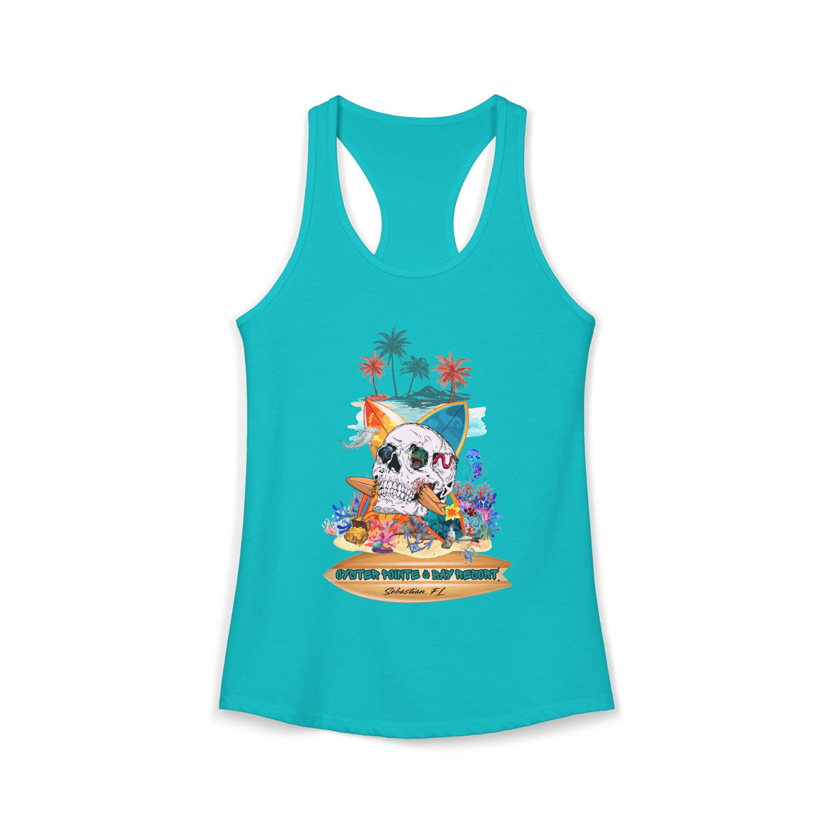 Women's Tropical Skull Racerback