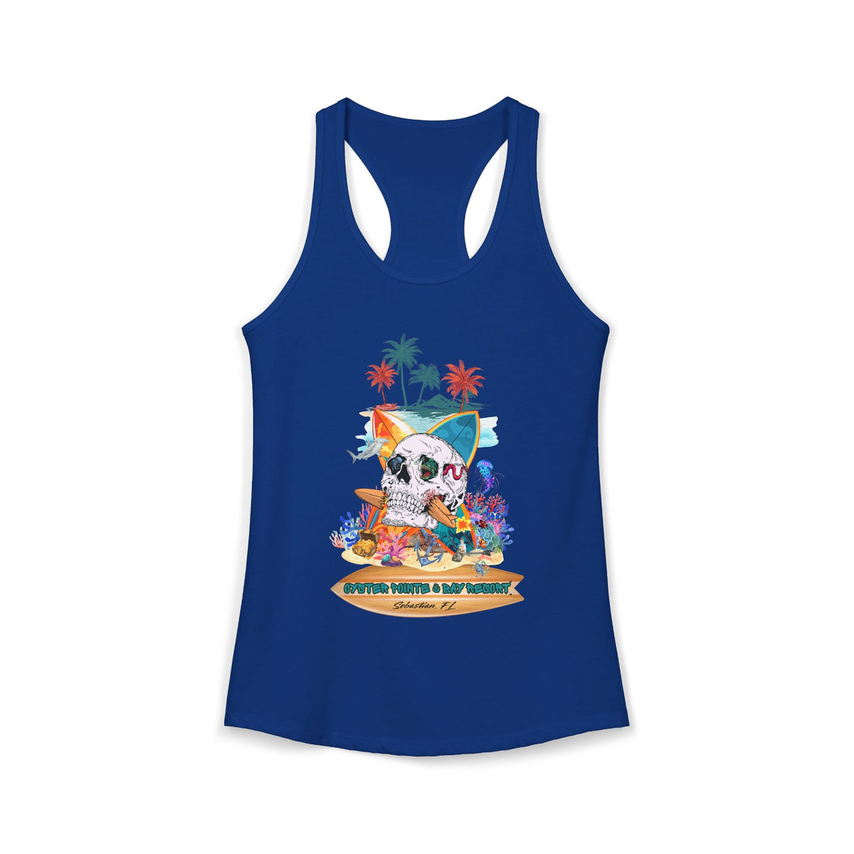 Women's Tropical Skull Racerback