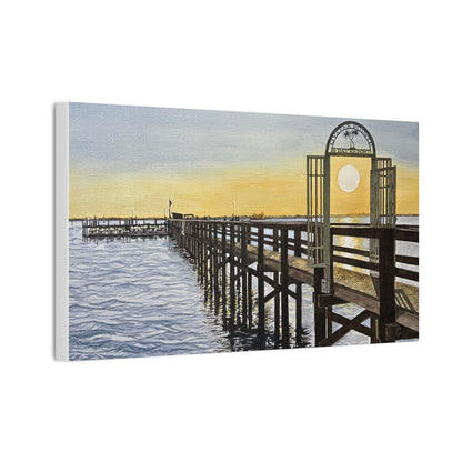 Boat Dock Sunrise- Canvas Painting