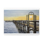 Boat Dock Sunrise- Canvas Painting