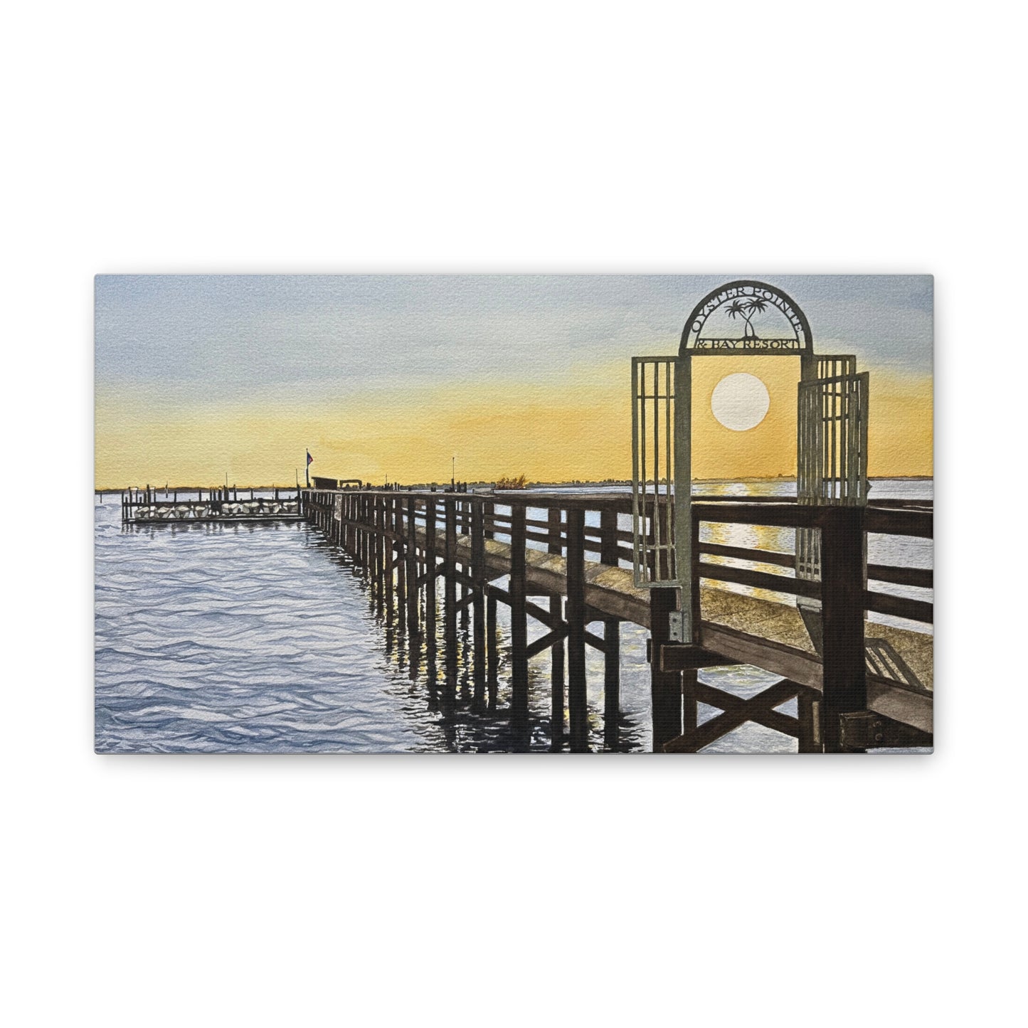 Boat Dock Sunrise- Canvas Painting