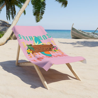 Sunshine Surfboard Beach Towel