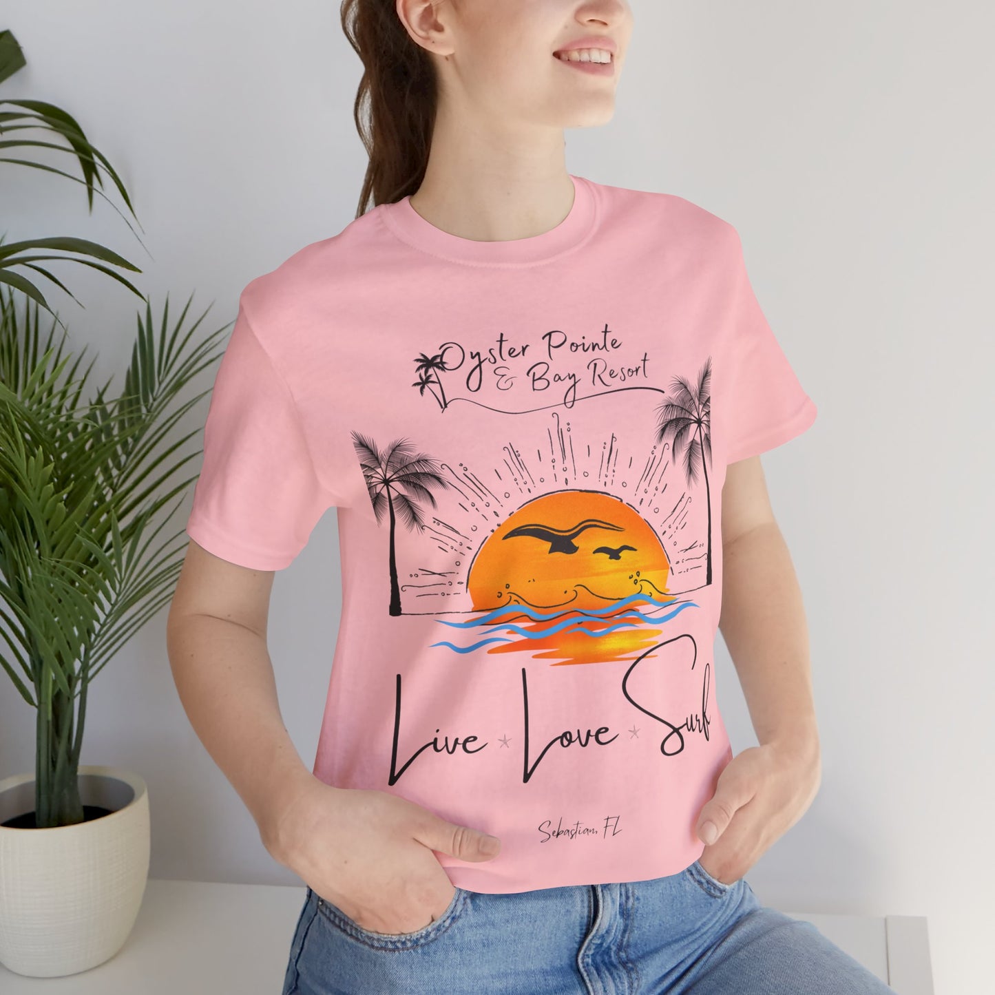 Ladies- Live, Love, Surf Summer T-Shirt