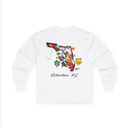 Florida Map Graphic Long Sleeve Tee