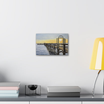 Boat Dock Sunrise- Canvas Painting