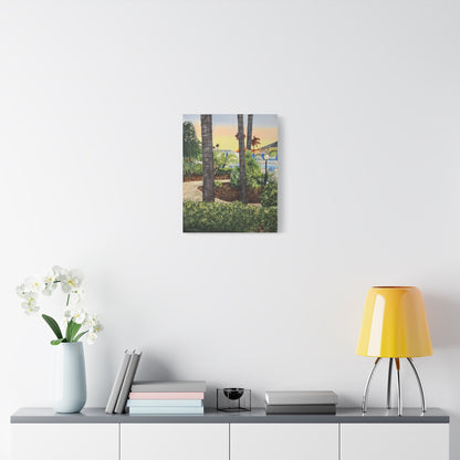Tropical Poolside Canvas Wall Art