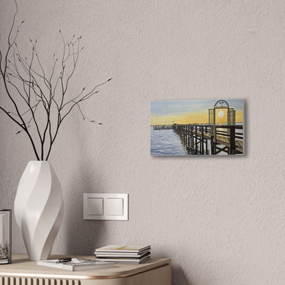 Boat Dock Sunrise- Canvas Painting