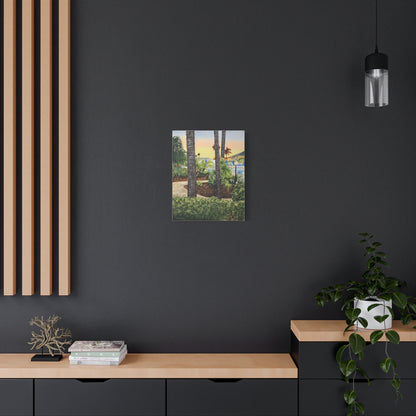 Tropical Poolside Canvas Wall Art