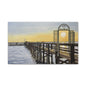 Boat Dock Sunrise Canvas Wall Art