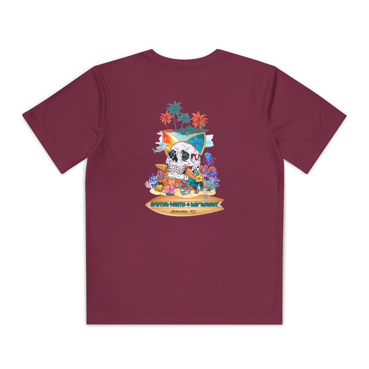 Youth Surf Skull Tee