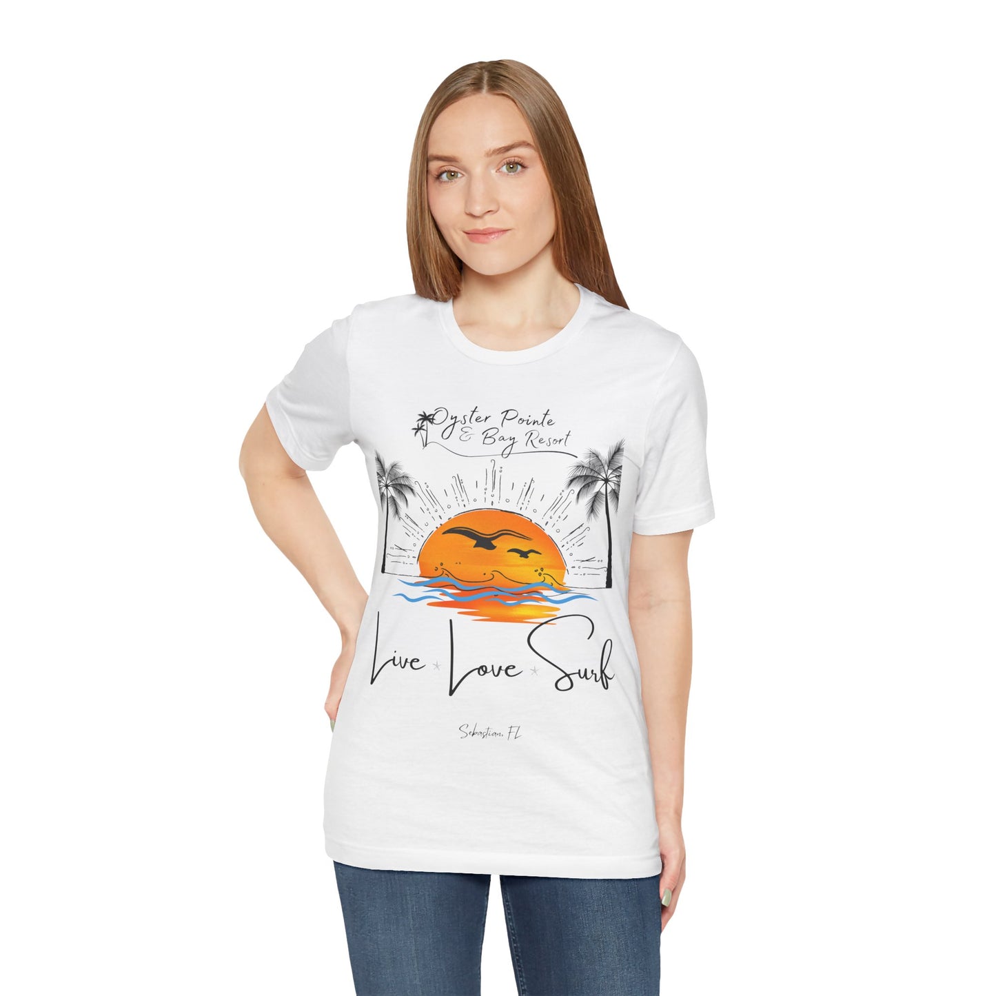 Ladies- Live, Love, Surf Summer T-Shirt