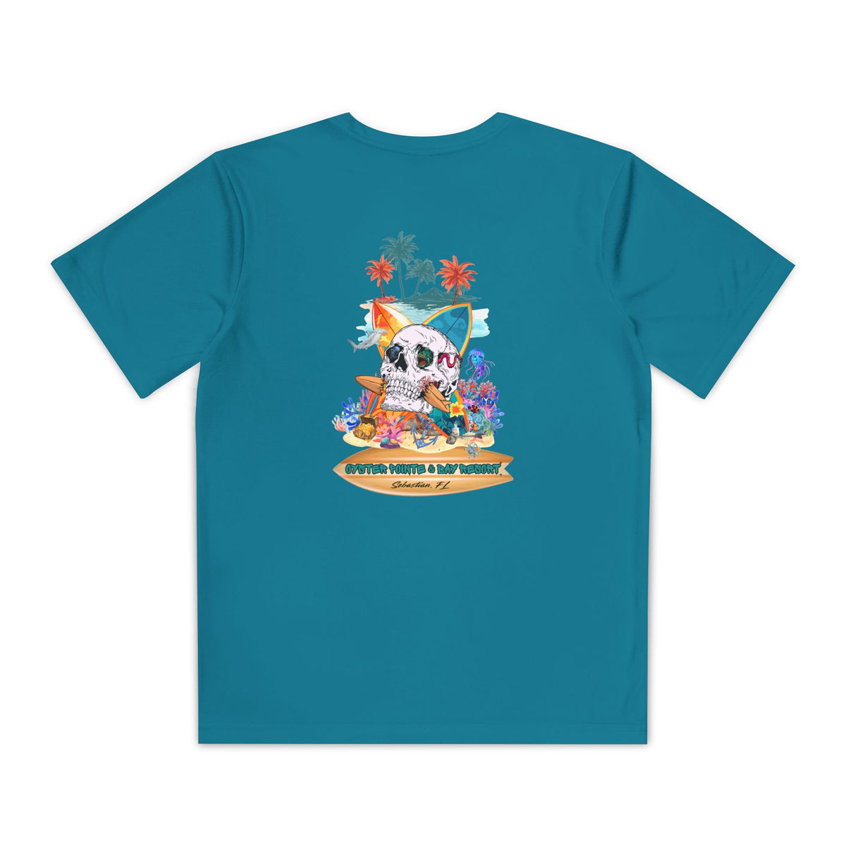 Youth Surf Skull Tee