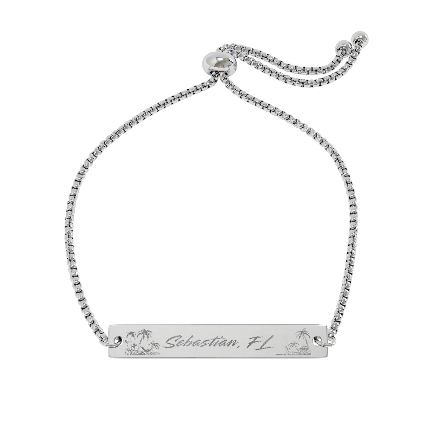 Engraved Adjustable Bar Bracelet