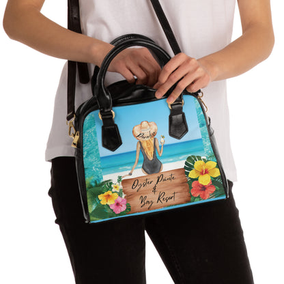 Beach Scene Shoulder Handbag