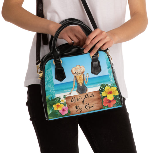 Beach Scene Shoulder Handbag