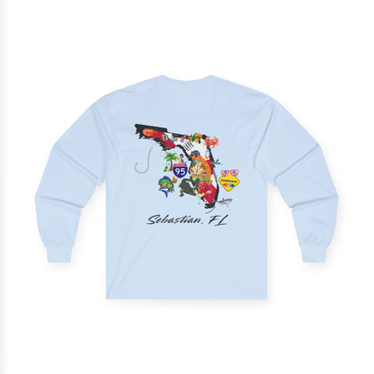 Florida Map Graphic Long Sleeve Tee