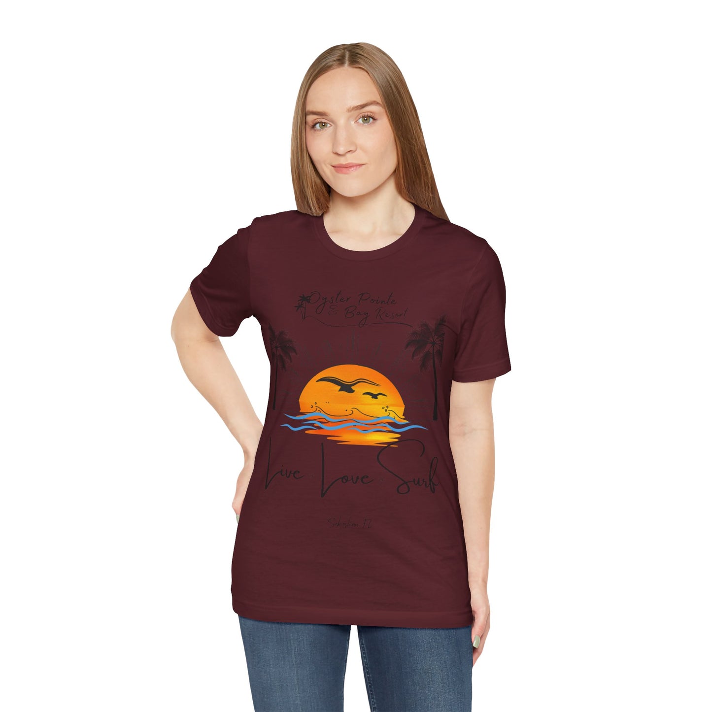 Ladies- Live, Love, Surf Summer T-Shirt