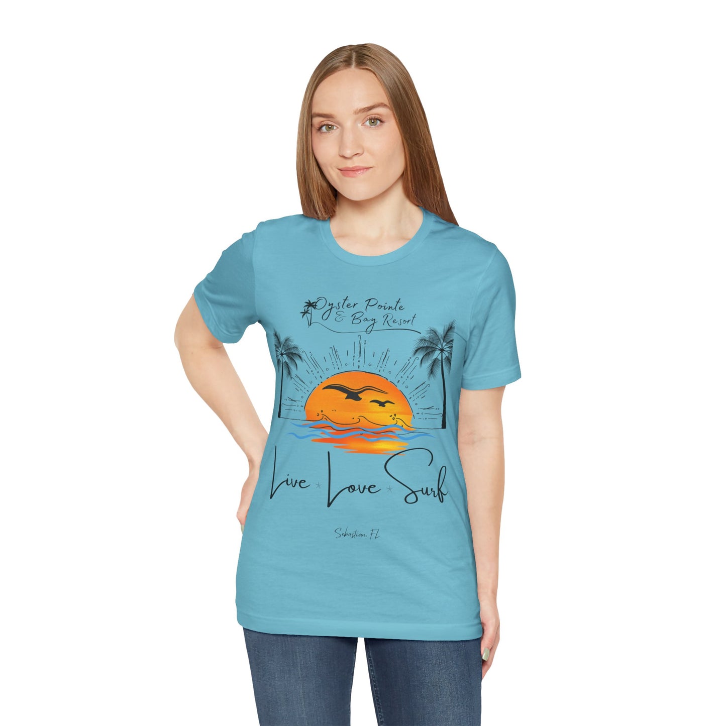 Ladies- Live, Love, Surf Summer T-Shirt