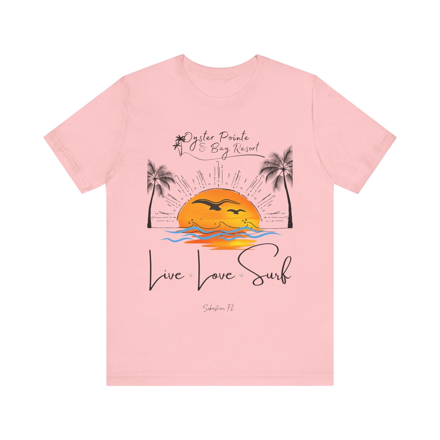 Ladies- Live, Love, Surf Summer T-Shirt