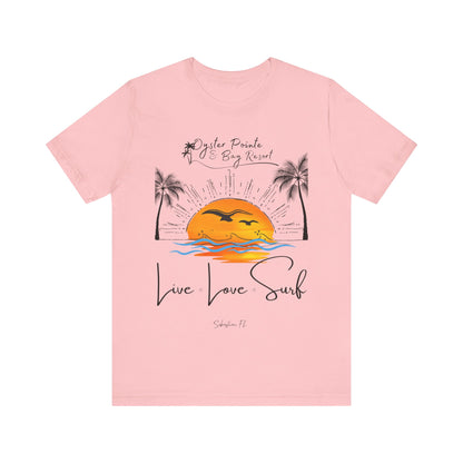 Ladies- Live, Love, Surf Summer T-Shirt