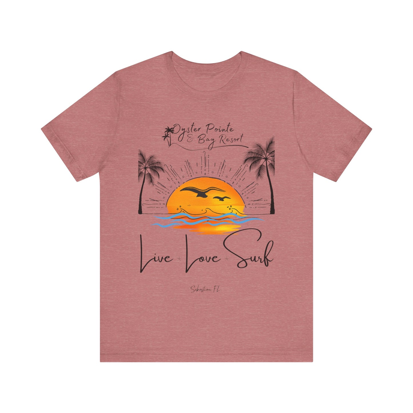 Ladies- Live, Love, Surf Summer T-Shirt