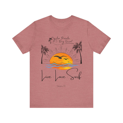 Ladies- Live, Love, Surf Summer T-Shirt