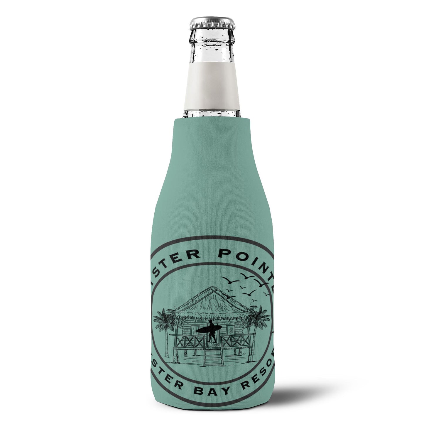 Oyster Pointe Zip-Up Bottle Cooler Sleeve
