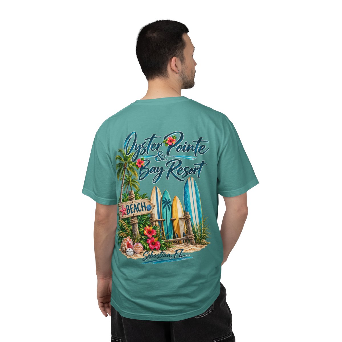 Men's Surfboard Palm Tee