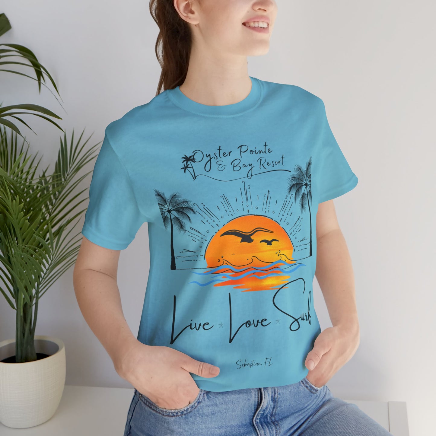 Ladies- Live, Love, Surf Summer T-Shirt