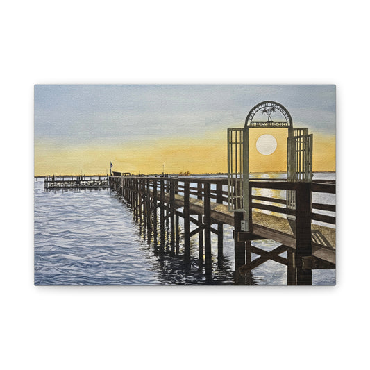 Boat Dock Sunrise- Canvas Painting