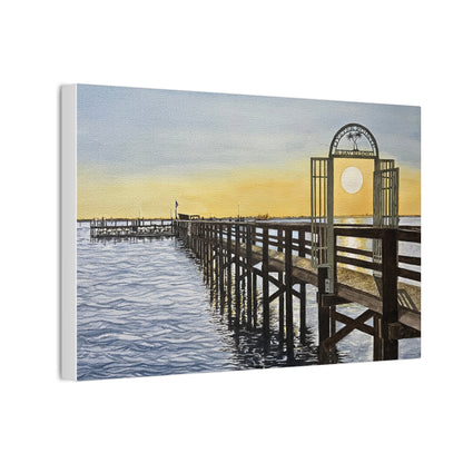 Boat Dock Sunrise- Canvas Painting
