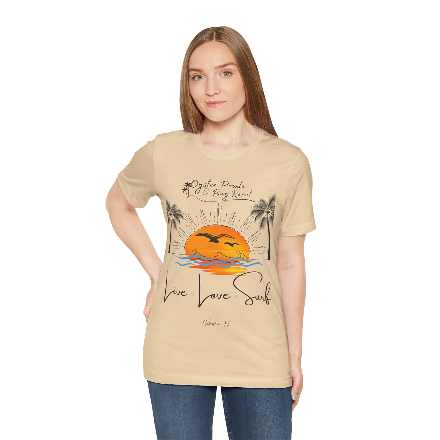 Ladies- Live, Love, Surf Summer T-Shirt