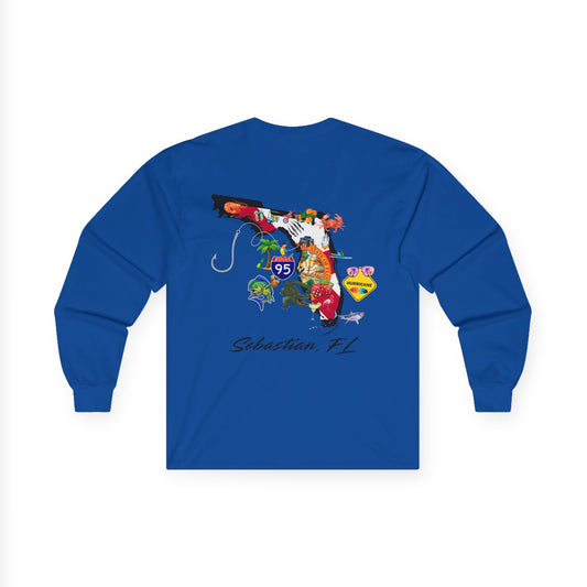 Florida Map Graphic Long Sleeve Tee