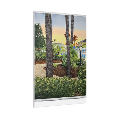 Tropical Poolside Canvas Wall Art