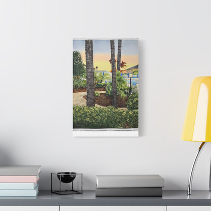 Tropical Poolside Canvas Wall Art
