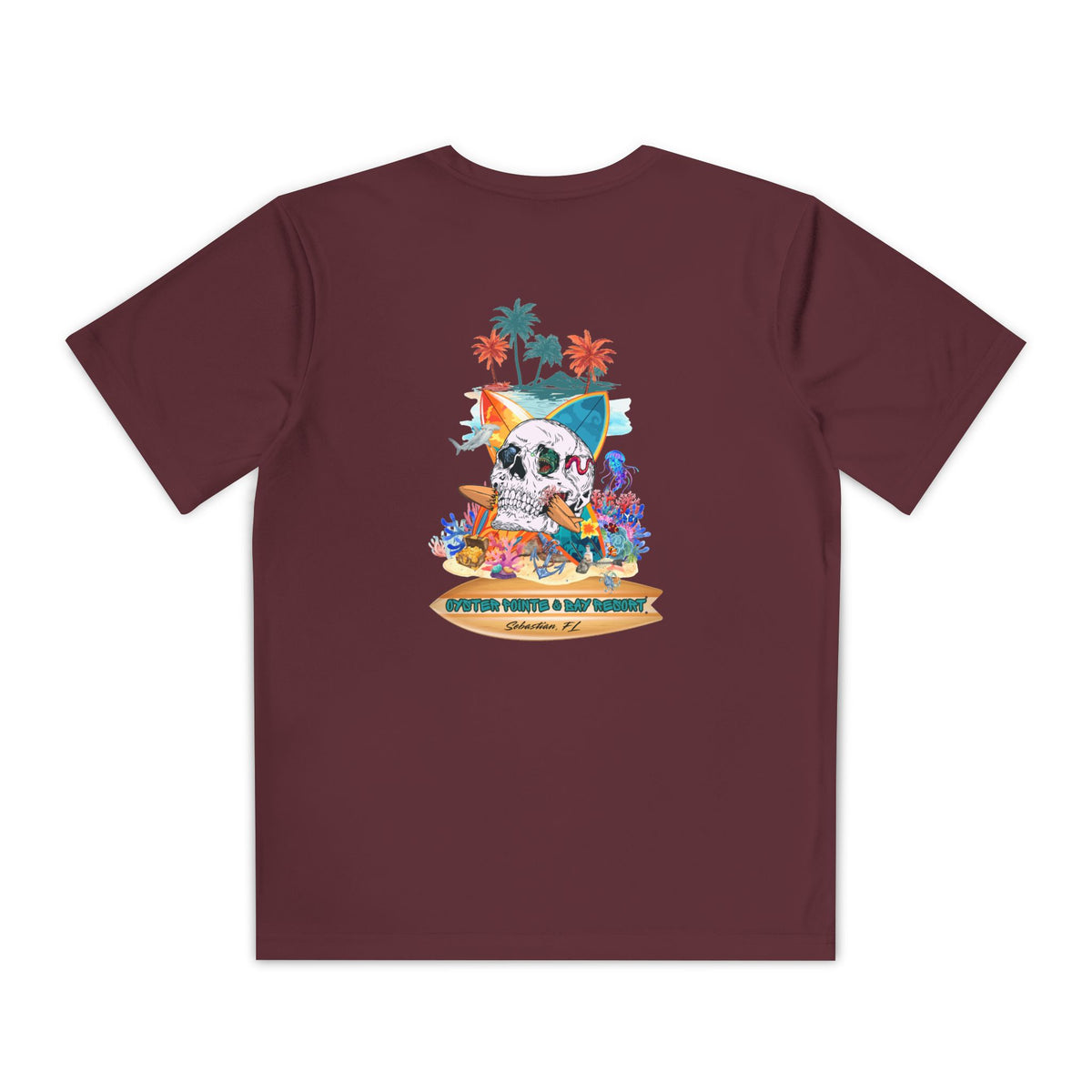 Youth Surf Skull Tee