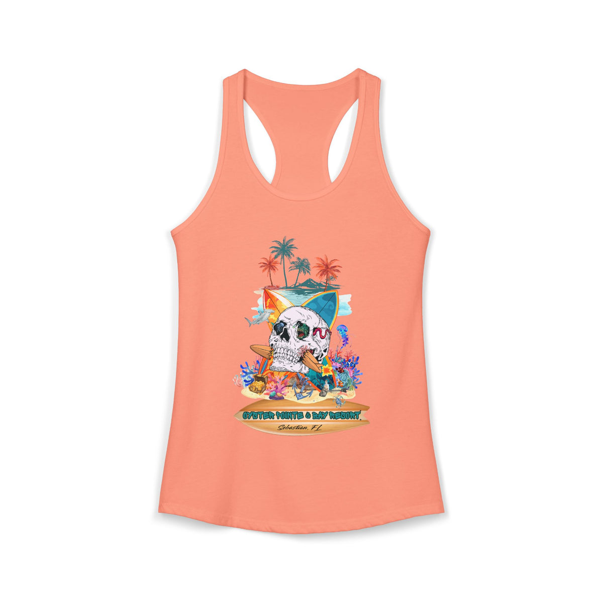 Women's Tropical Skull Racerback