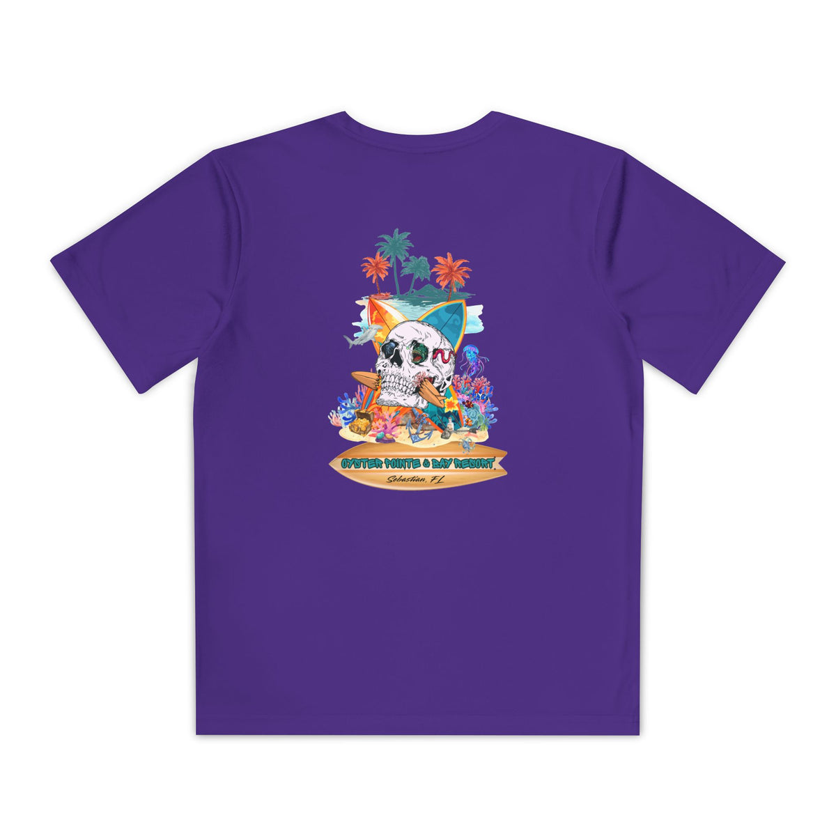 Youth Surf Skull Tee