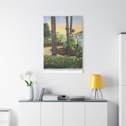 Tropical Poolside Canvas Wall Art