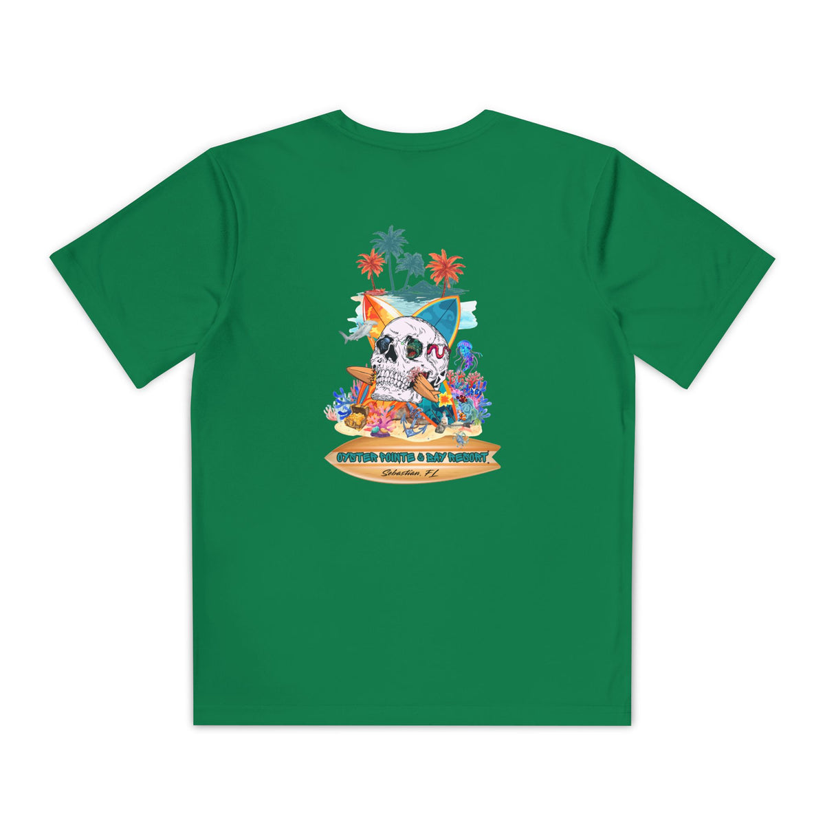 Youth Surf Skull Tee