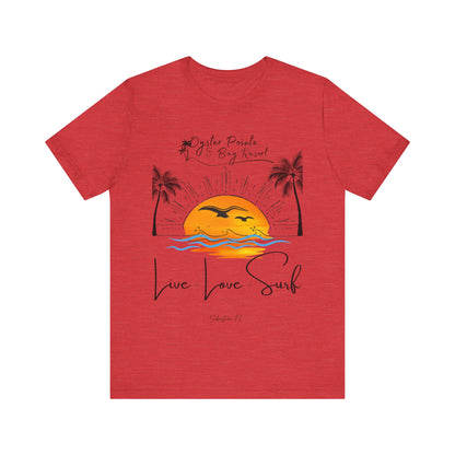 Ladies- Live, Love, Surf Summer T-Shirt