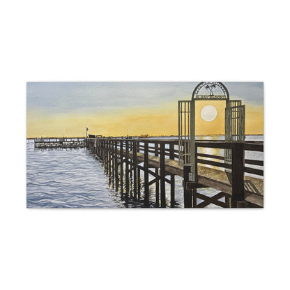 Boat Dock Sunrise- Canvas Painting