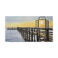 Boat Dock Sunrise- Canvas Painting