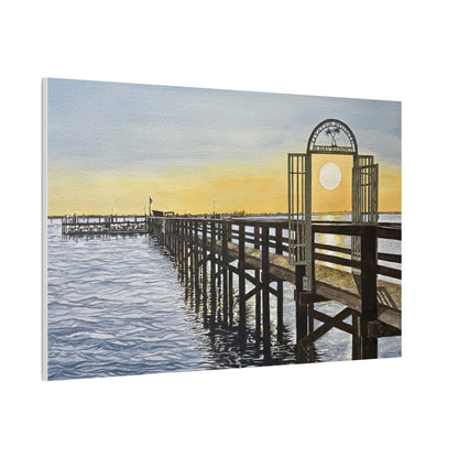 Boat Dock Sunrise- Canvas Painting