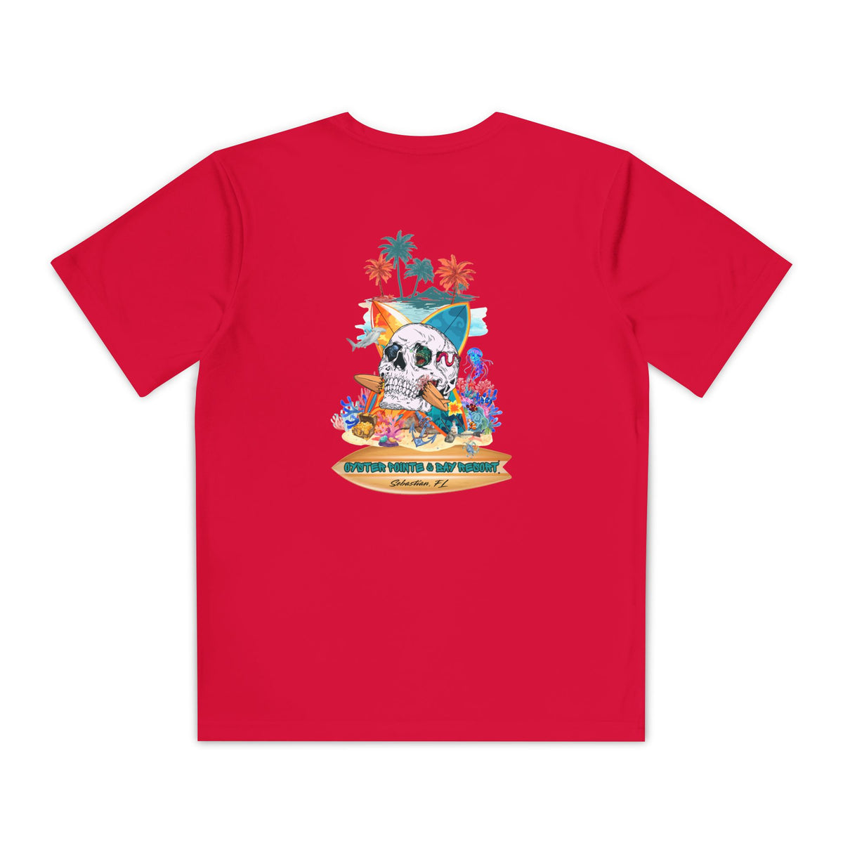 Youth Surf Skull Tee