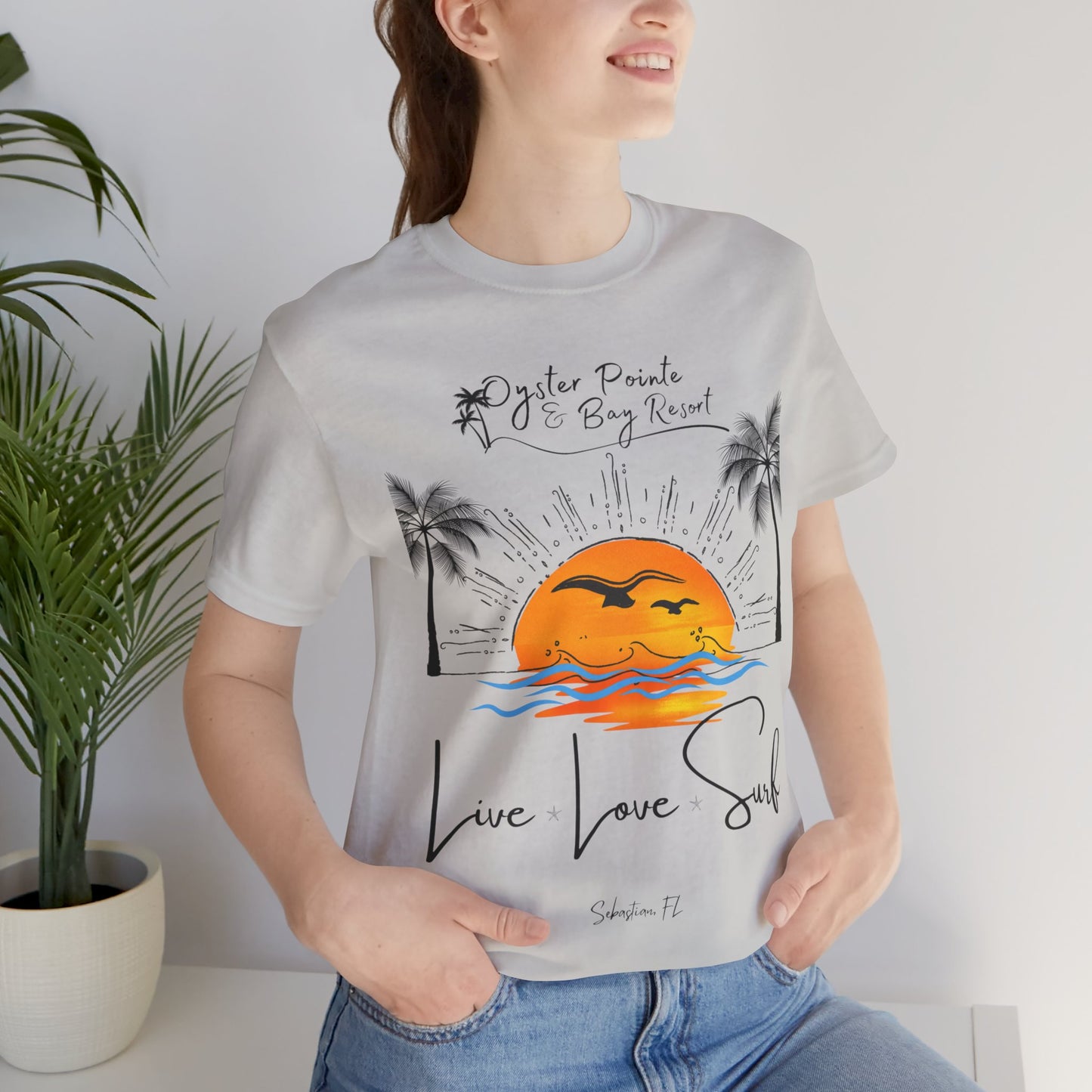 Ladies- Live, Love, Surf Summer T-Shirt